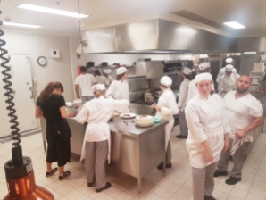 The students have taken over the kitchen!